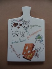 Ceramica Il Quadrifoglio Firenze Italy anni '60 tagliere formaggi mucca vintage