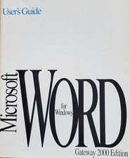 Vintage - Microsoft Word per Windows Guida dell'utente per Gateway 2000 Edition