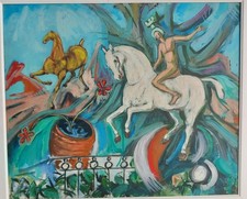 Aldo Greco "Cavalli" Olio Su