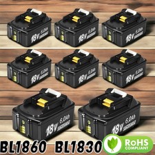 Batteria 4x 12AH 6AH 18V per Makita BL1850 BL1830 LXT LED / doppio caricatore