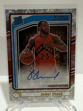 2024 Donruss Rated Signatures Scelta Argento/75 Jamal Shead Rookie Auto Raptors