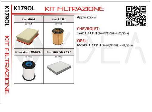 Kit tagliando filtri - kit, chevrolet