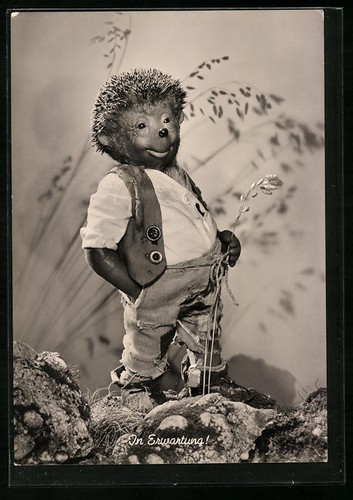 Cartolina mecki attesa 1959 - mecki,