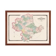 Vecchia mappa della contea di