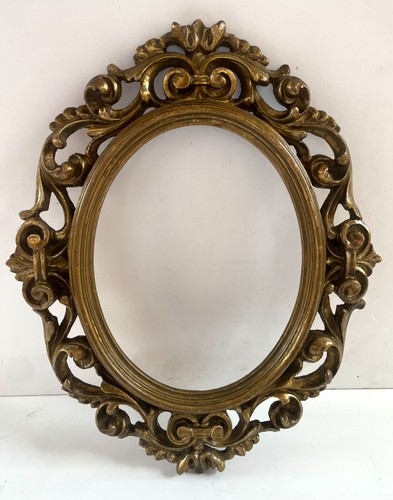 Antica cornice ovale legno - cornice,