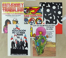 POLITICA SINISTRA ARCI-MANIFESTI CILE-LOTTO 5 CARTOLINE 1975-D10-177