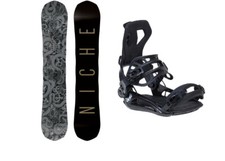 Set snowboard NICHE Aether 153 incl. attacco FASTEC eco friendly board NUOVO