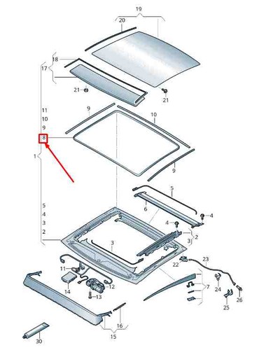 Audi guarnizione interna - guarnizione,