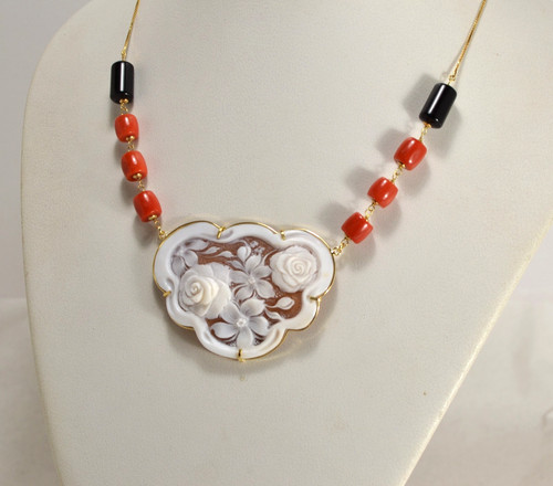 Collana oro kt cammeo - collana,