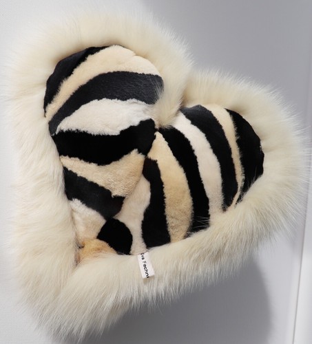 Pelliccia cuore cuscino visone - cuscino,