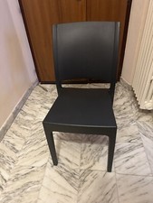 SEDIE PER CASA, GIARDINO, BAR. “FLORA ANTHRACITE” IN POLIPROPILENE IMPILABILI