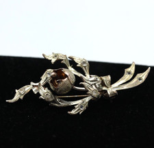 Spilla a forma di fiore in argento 925 placcato oro vintage anni '50 Italia