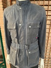 Giacca BELSTAFF ROADMASTER cotone cerato blu Malenotti epoca etichetta oro M