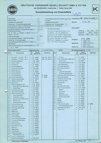 Scheda tecnica regolazione