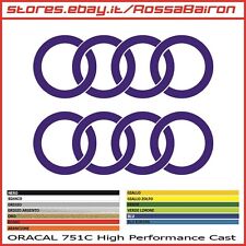 KIT 2 ADESIVI AUDI ANELLI RING mm.100x35 - DECALS STICKERS AUFKLEBER PEGATINAS