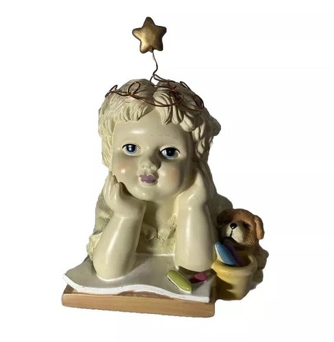 Angelo con cucciolo figurina - angelo,