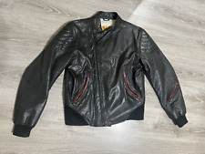 Jachet BELSTAFF Black Prince pelle nera L cafè racer biker waterproof uomo