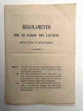 Regolamento per le corse dei