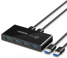 4 Porte Switch USB 3.0 2 Ingressi E 4 Uscite Commutatore Con 2 Cavi per La Condi