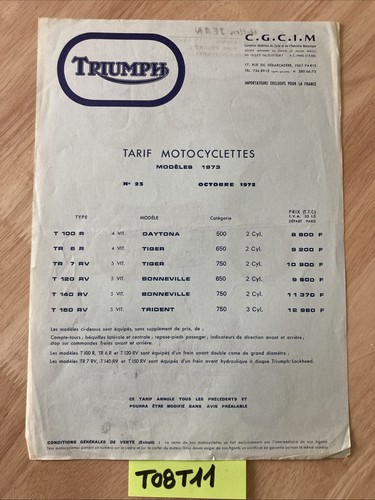 Triumph moto 1973 - 1973, trident
