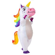 Costume Gonfiabile Adulto Vestito Unicorno Abito Festa Carnevale Halloween Gift