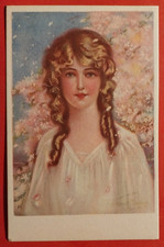 CARTOLINA DONNINE RICCIOLI D'ORO  ( C 96 )