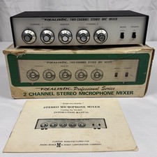 Mixer microfono stereo vintage realistico serie professionale 33-1043 2 canali