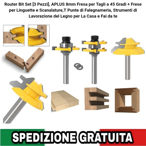 Fresa gambo 8mm per - fresa, a