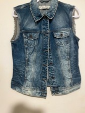 Demin Vest - Button - Zara