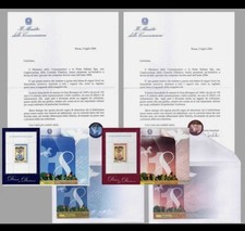 2006 Foglietti Diciottenni Rosa Azzurro con Buste e Lettere Ministro