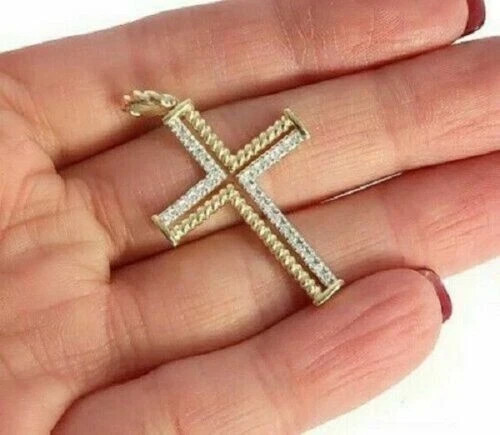 Ciondolo croce diamantata