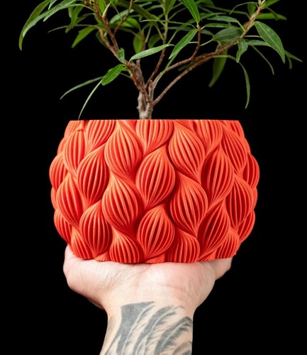 Vaso fiori design - fiori, 3d
