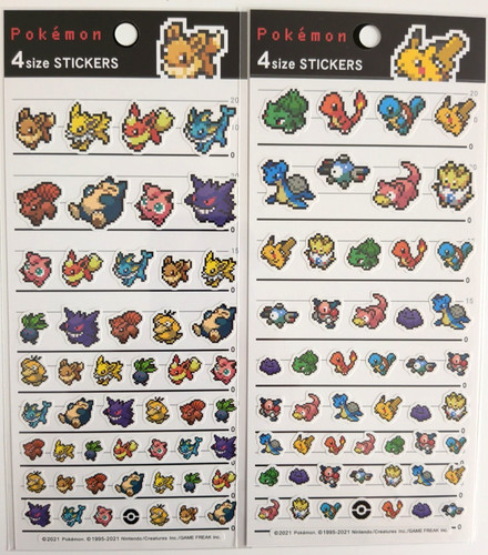 Set fogli adesivi - set, pokemon