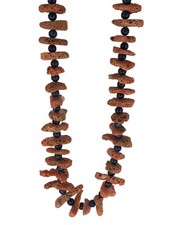 Collana Radice Corallo Cerasuolo E Lapis