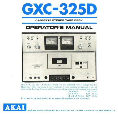 Akai gxc 325d cassette deck - akai,