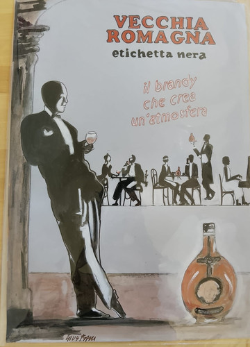 Disegno pubblicitario vecchia - disegno,