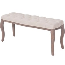 Panca in Legno Massello e Lino