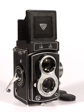 PRL) SEAGULL 2.8/75 mm HAIOU-31 3.5/75 FOTOCAMERA TIPO ROLLEIFLEX BIOTTICA 6x6