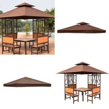 Gazebo impermeabile US 10'x10' 1 2 livelli superiore ricambio tettoia copertura parasole UV