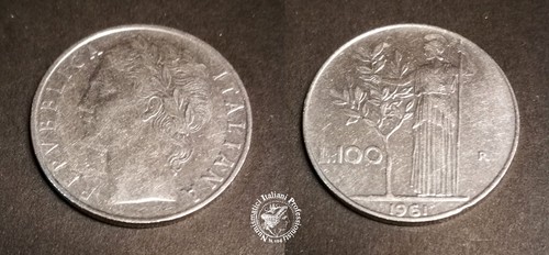 100 lire 1961 - 100, +