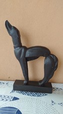 Cane levriero in legno stile art decò