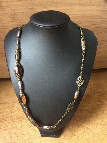 Collana con catena bronzo - collana,