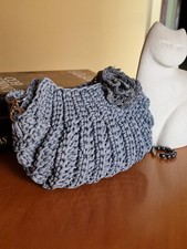 Borsa Piccola Mini Bag Pochette Donna Ragazza Uncinetto Clutch A Mano  