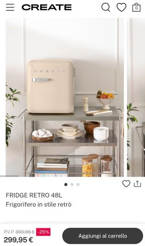 Create fridge retro 48l mini - create,
