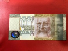 DE LA RUE GIORI LE MONT 2000 SPECIMEN LEONARDO da VINCI ERRORE STAMPA FDS