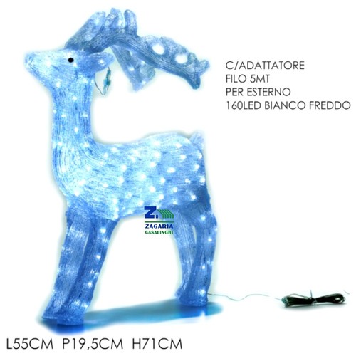 Renna luminosa natalizia 160 - renna,