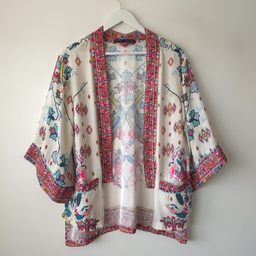 Giacca kimono boho multicolore