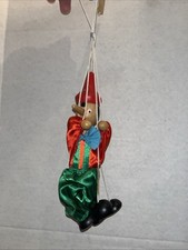 RARO GIOCO FINTO ITALIANO LEGNO PINOCCHIO MARIONETTA TEATRO CORDA BURATTINO GIOCATTOLO