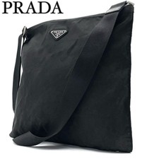 Borsa a tracolla Prada nera tela nylon unisex dal Giappone