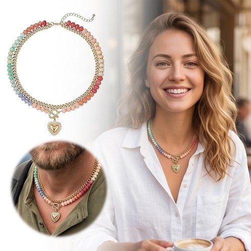 Collana boho arcobaleno - collana,